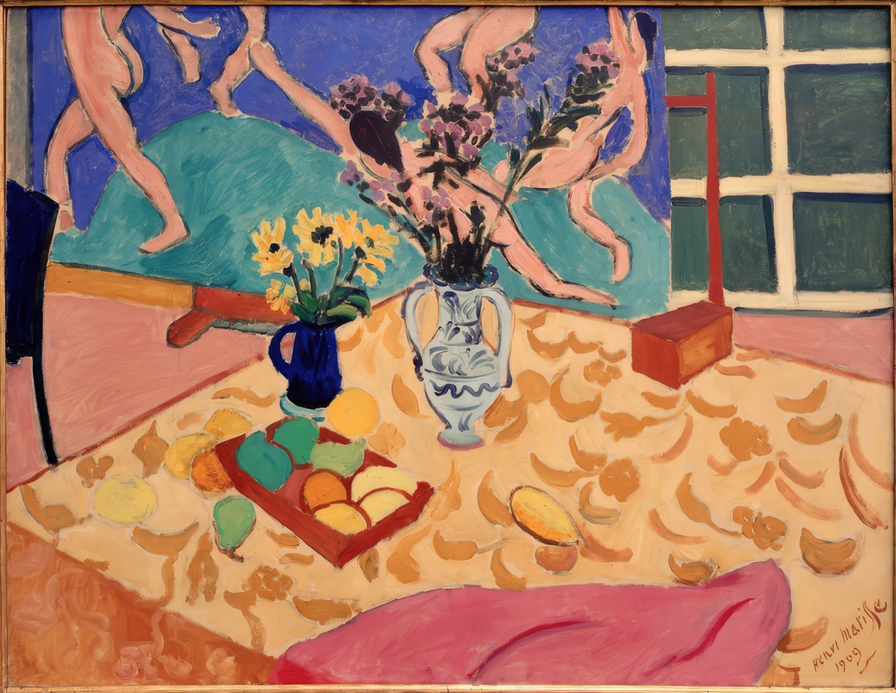 Frutos, flores com a imagem A Dança de Henri Matisse