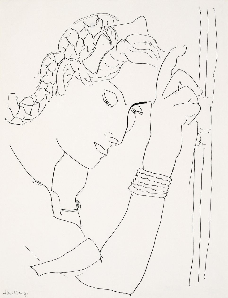 Cabeça de uma mulher de perfil de Henri Matisse