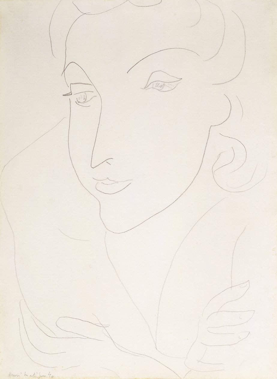 Cabeça de uma jovem mulher de Henri Matisse