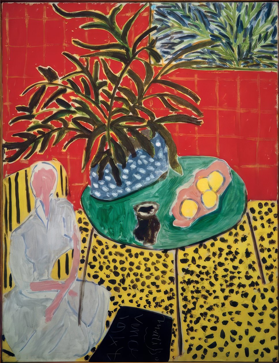 Interior com samambaia preta de Henri Matisse