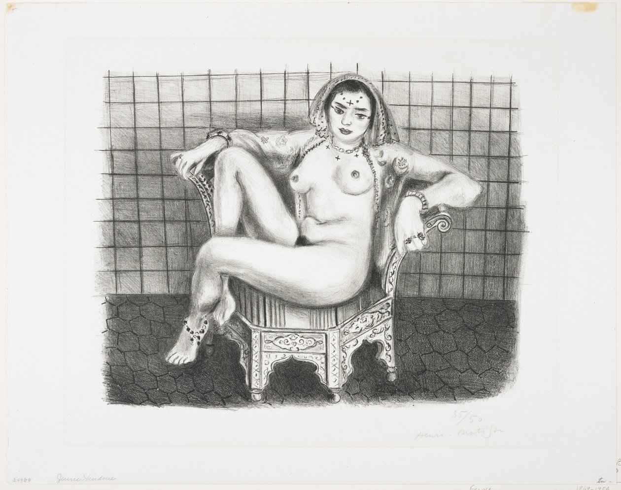 Jovem odalisca hindu-sedentária de Henri Matisse