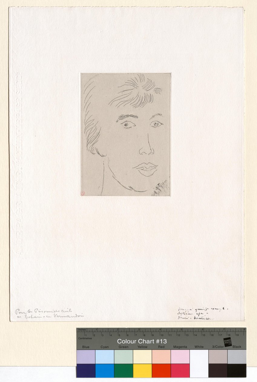 Josette Gris, rosto de três quartos de Henri Matisse