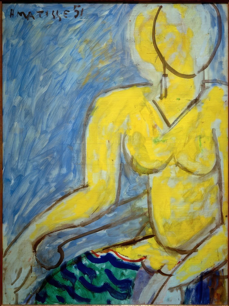 Katia num vestido amarelo de Henri Matisse