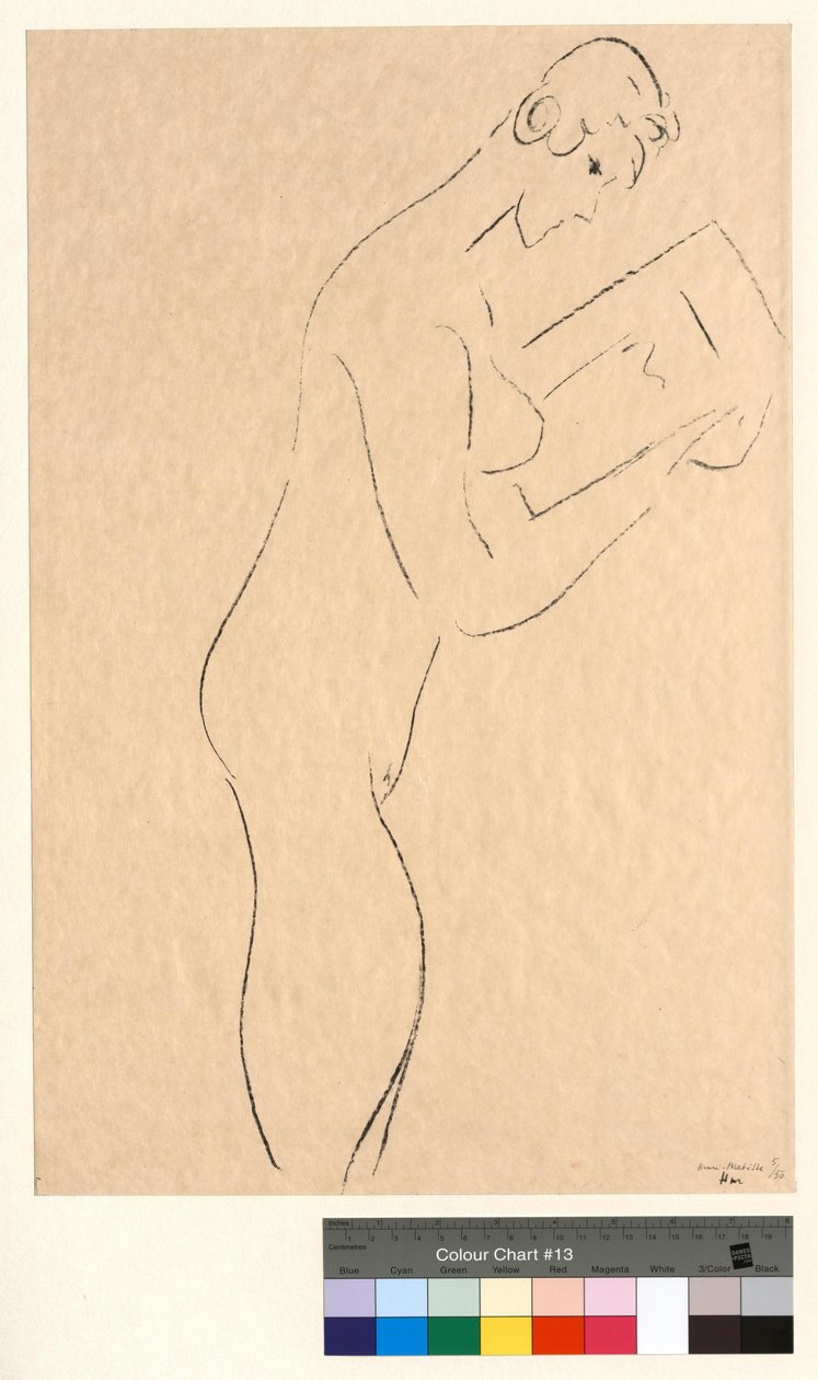 A leitura, nu de perfil de Henri Matisse