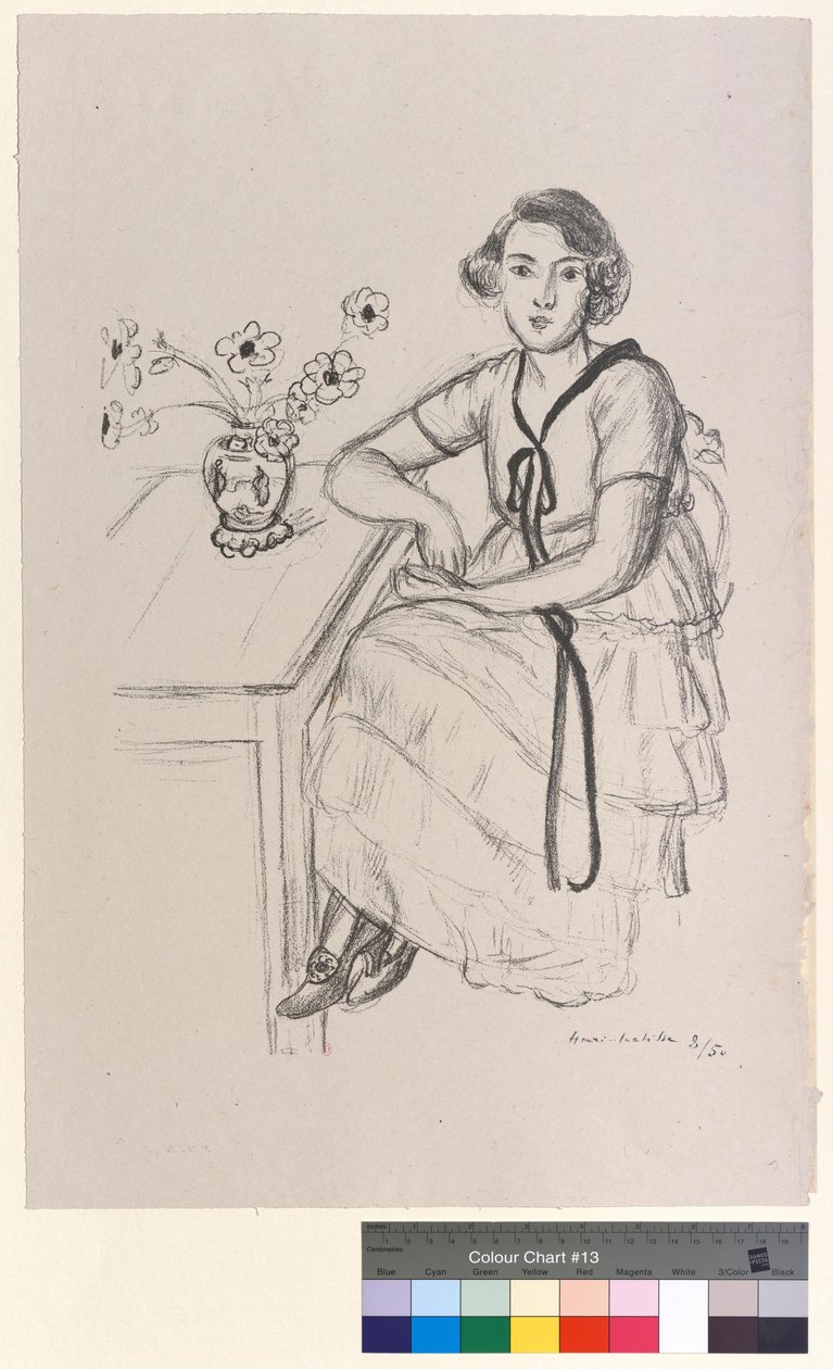 O vestido amarelo com fita preta de Henri Matisse