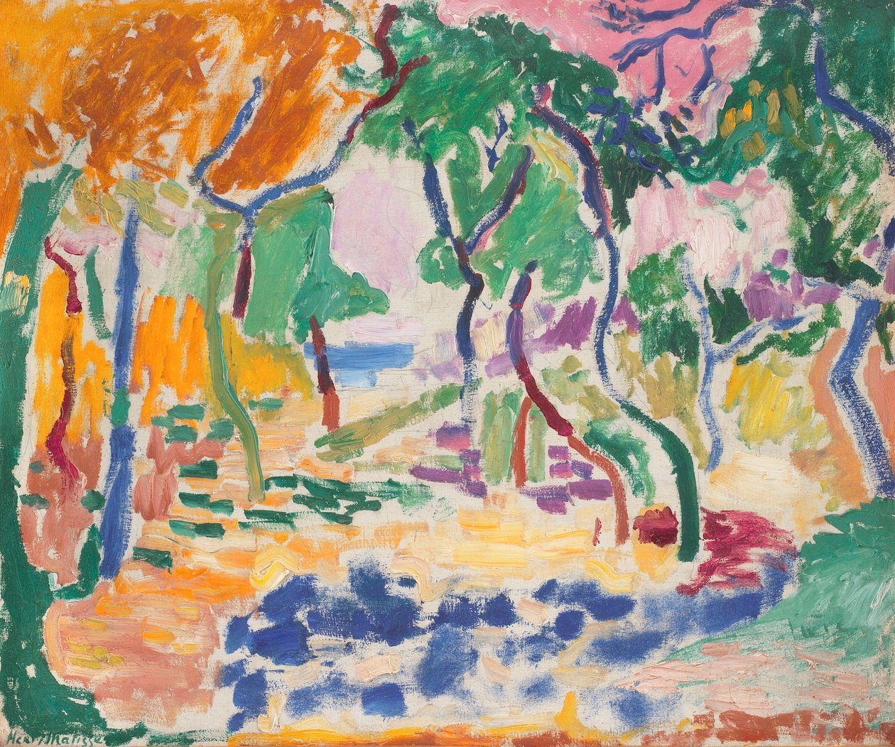 Paisagem perto de Collioure. Estudo para «A alegria de viver» de Henri Matisse