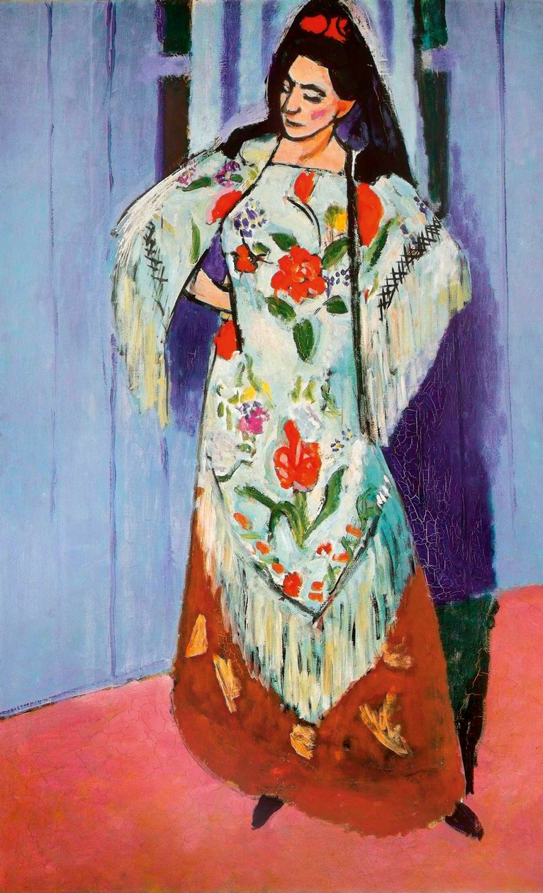 Madame Matisse com xaile de Manila de Henri Matisse