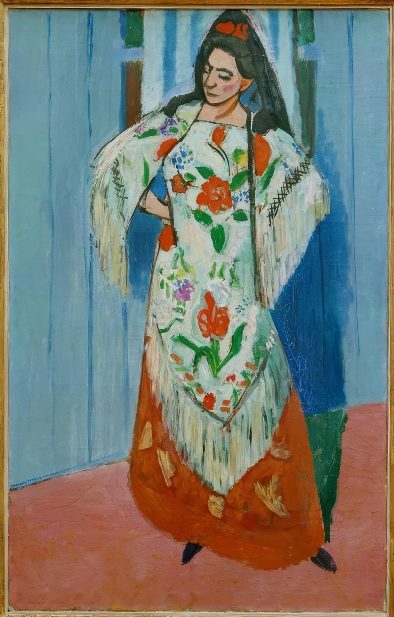 Madame Matisse com um xaile de Manila de Henri Matisse