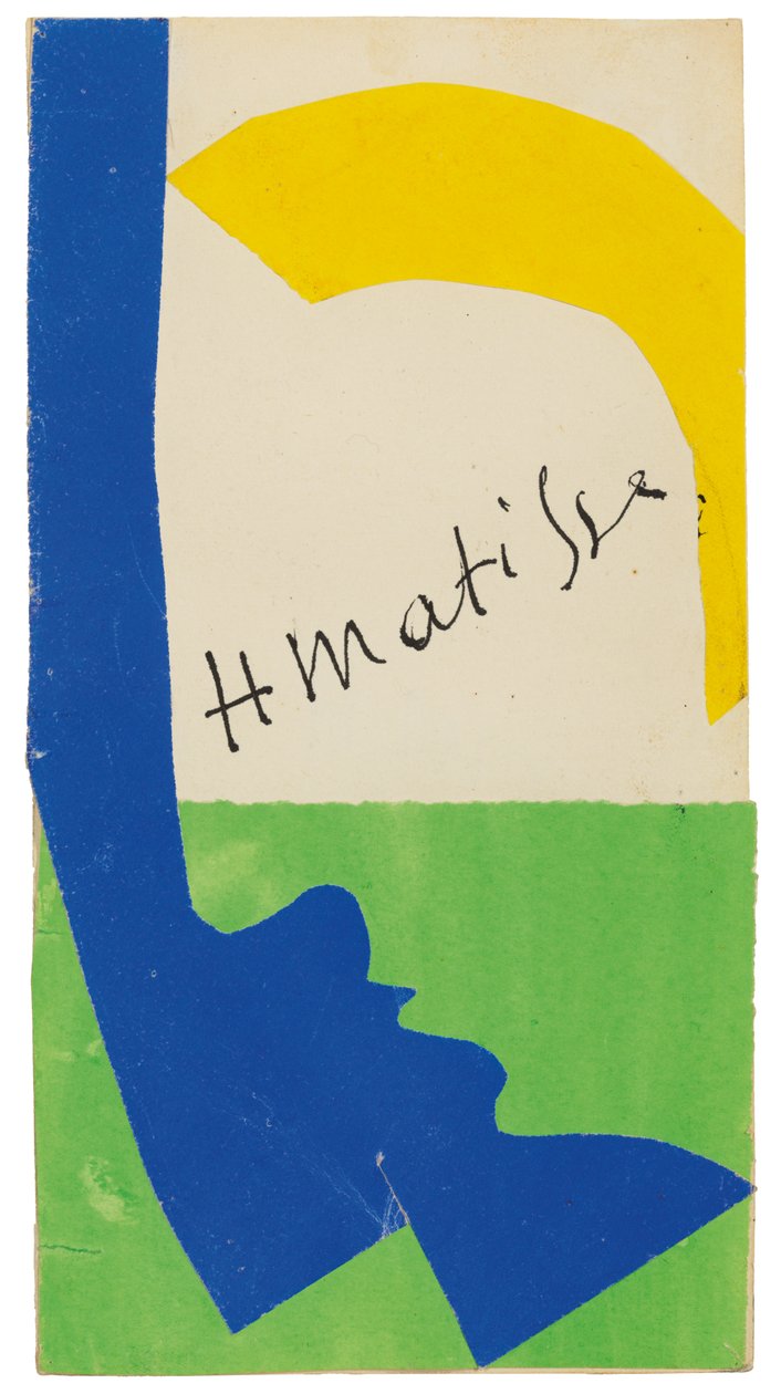 Maquete para a contracapa do catálogo da exposição "Henri Matisse, Papiers decoupes de Henri Matisse