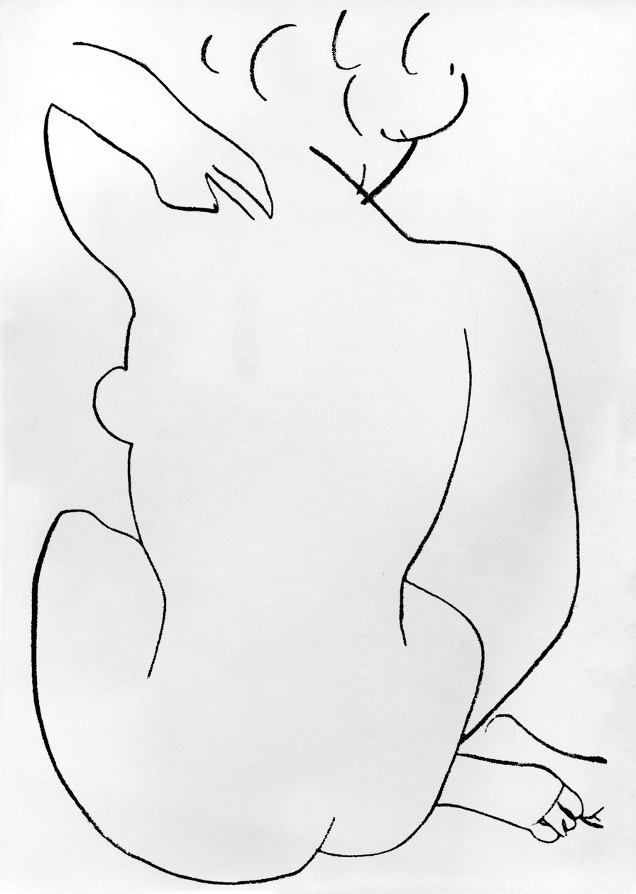 Mulher nua de cócoras de Henri Matisse