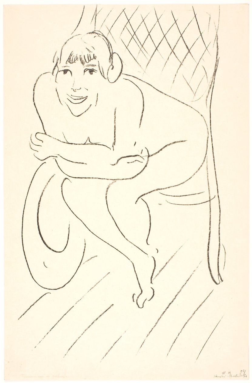 Mulher nua numa cadeira de balanço de Henri Matisse