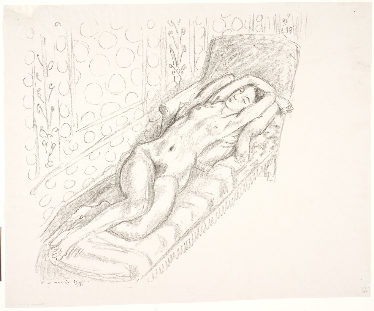 Mulher nua, deitada numa espreguiçadeira de Henri Matisse
