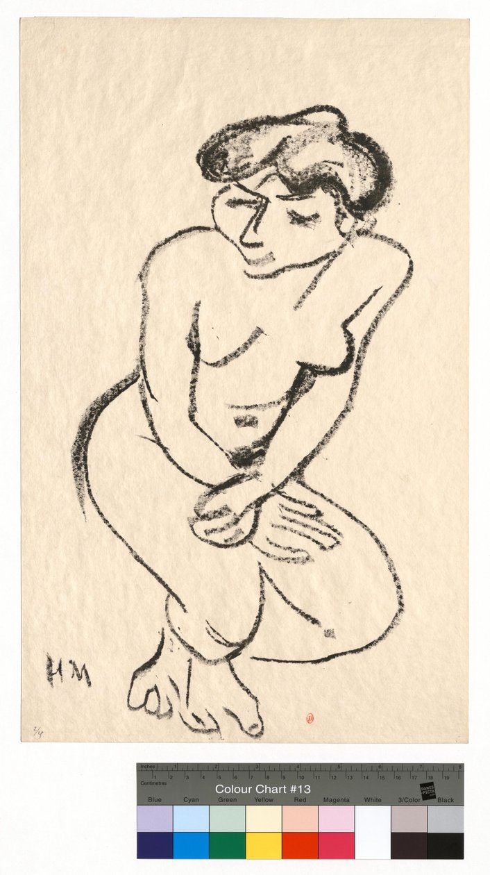 Nu agachado de olhos baixos de Henri Matisse