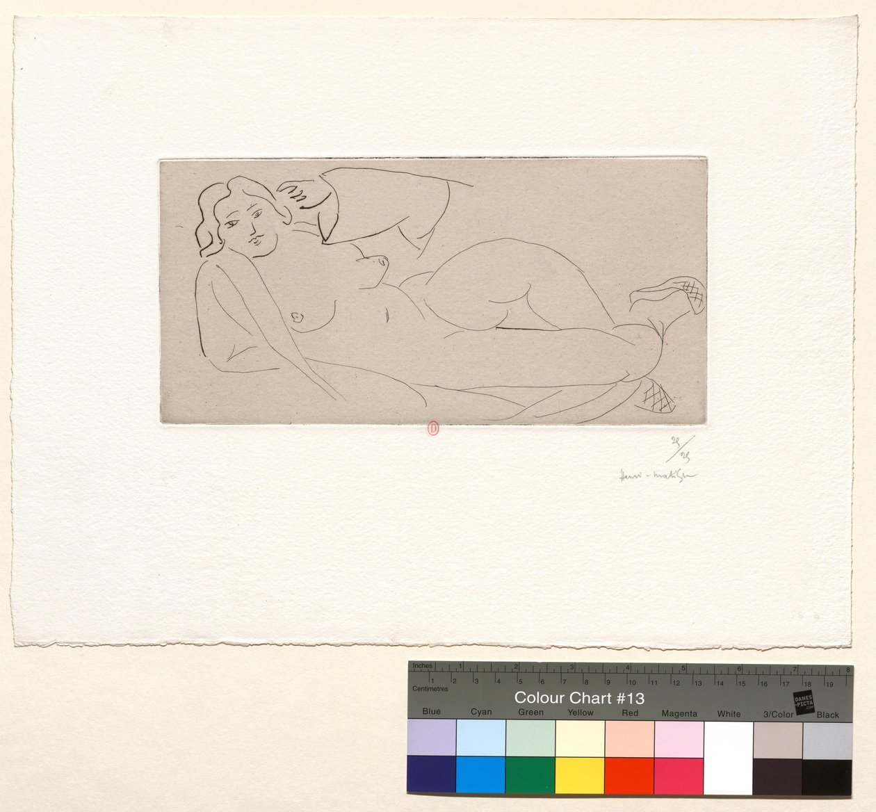 Nu deitado com babuchas de palha entrançada de Henri Matisse