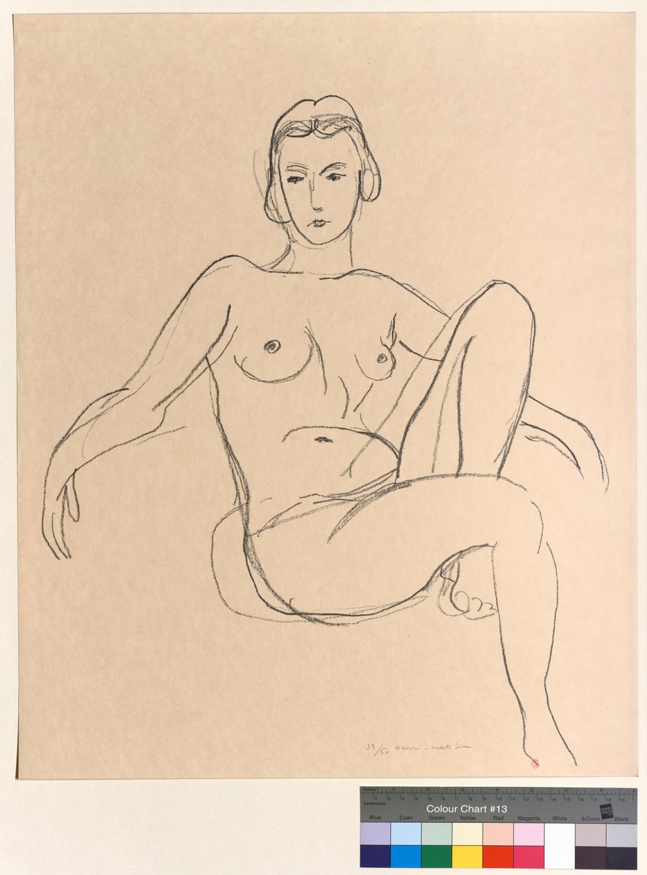 Nu sentado de braços estendidos de Henri Matisse