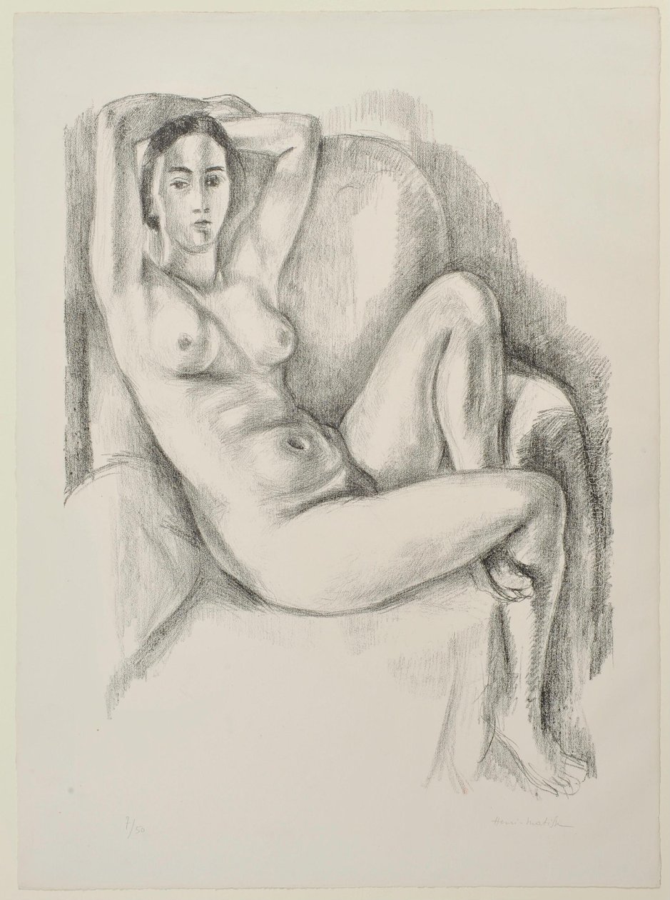 Nu com almofada azul de Henri Matisse