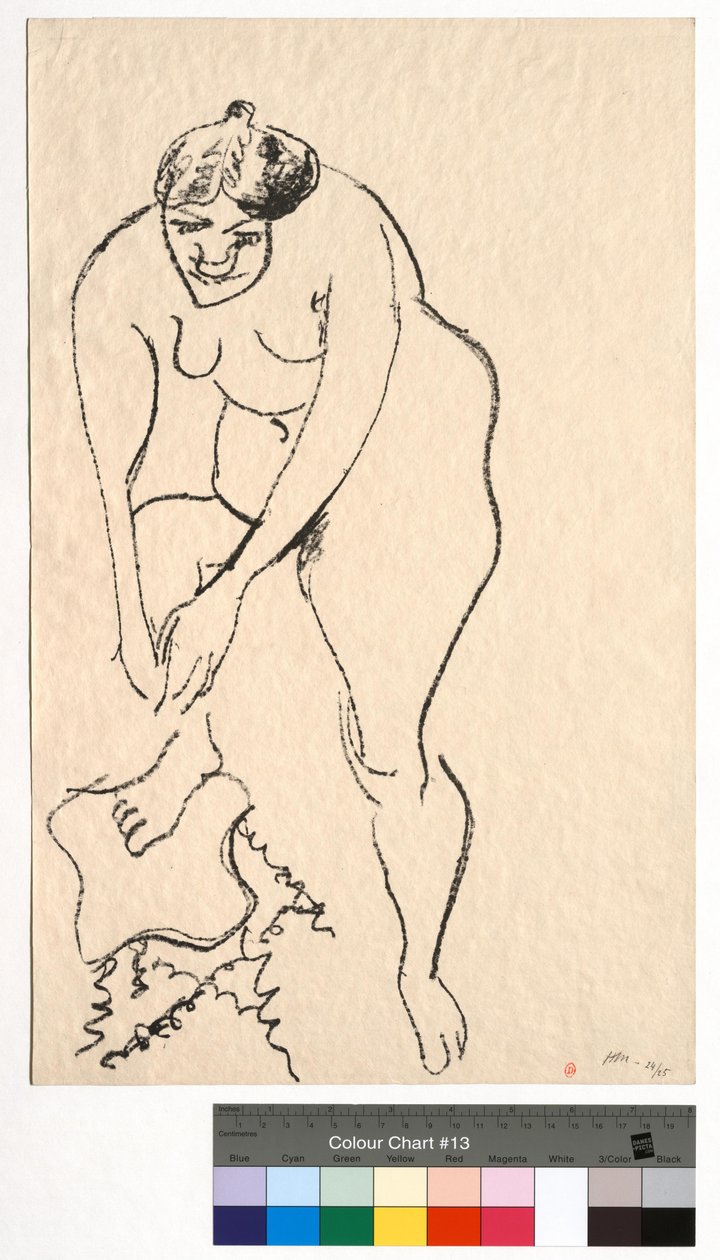 Nu com o pé direito sobre um banco de Henri Matisse