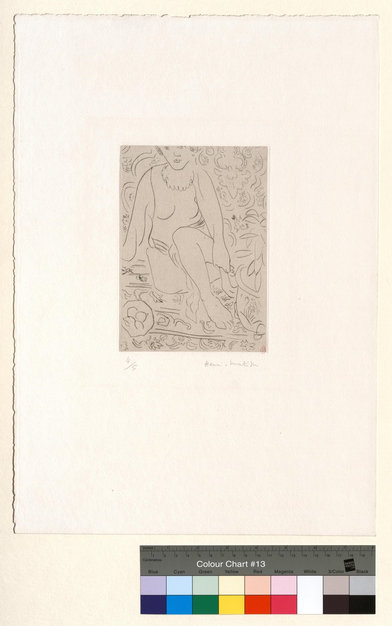 Nu num interior com uma taça de fruta de Henri Matisse