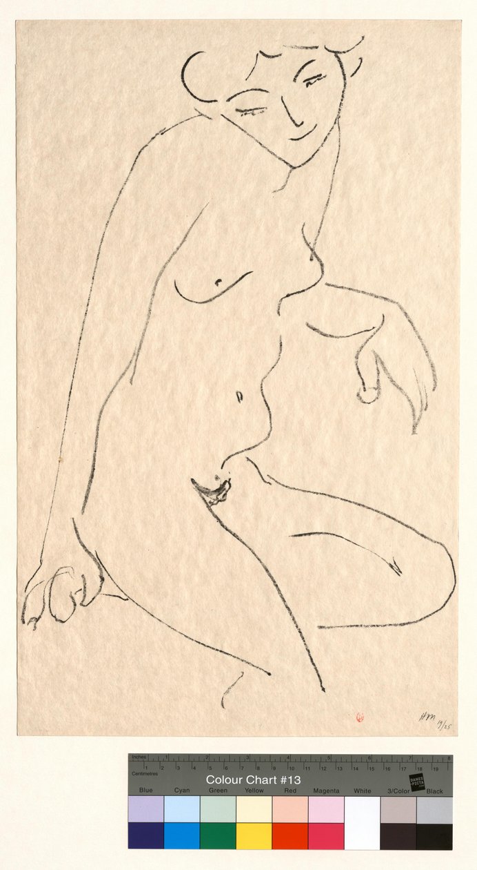 Nu de três quartos, com a cabeça inclinada de Henri Matisse