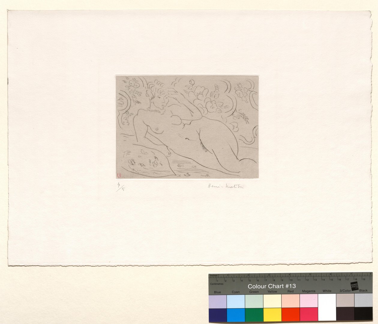 Nu, interior florido de Henri Matisse