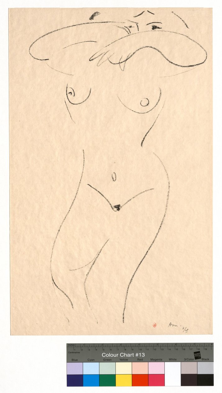 Nu, deitado, com os braços a esconder os olhos de Henri Matisse