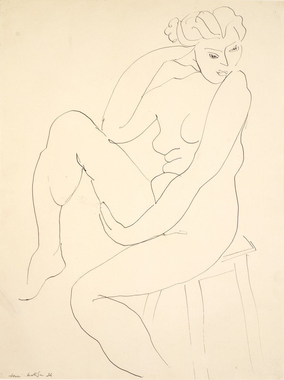 Nu sentado num banco de Henri Matisse