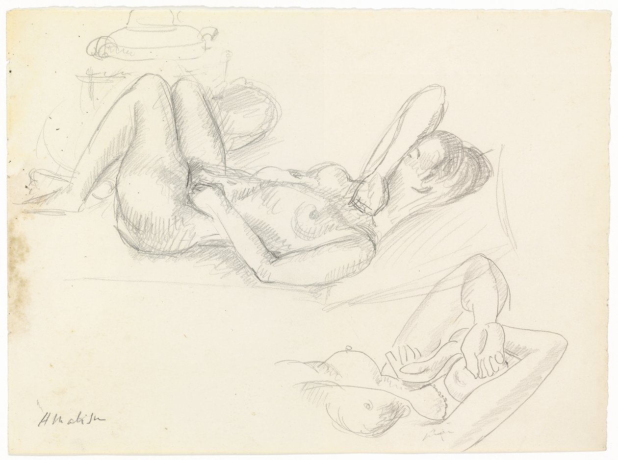 Estudo de nu, rosto coberto de Henri Matisse