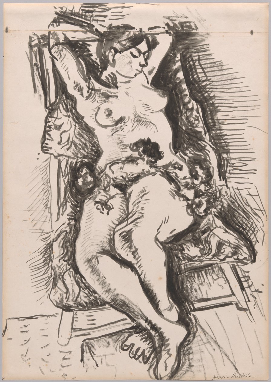 Nu numa cadeira dobrável de Henri Matisse