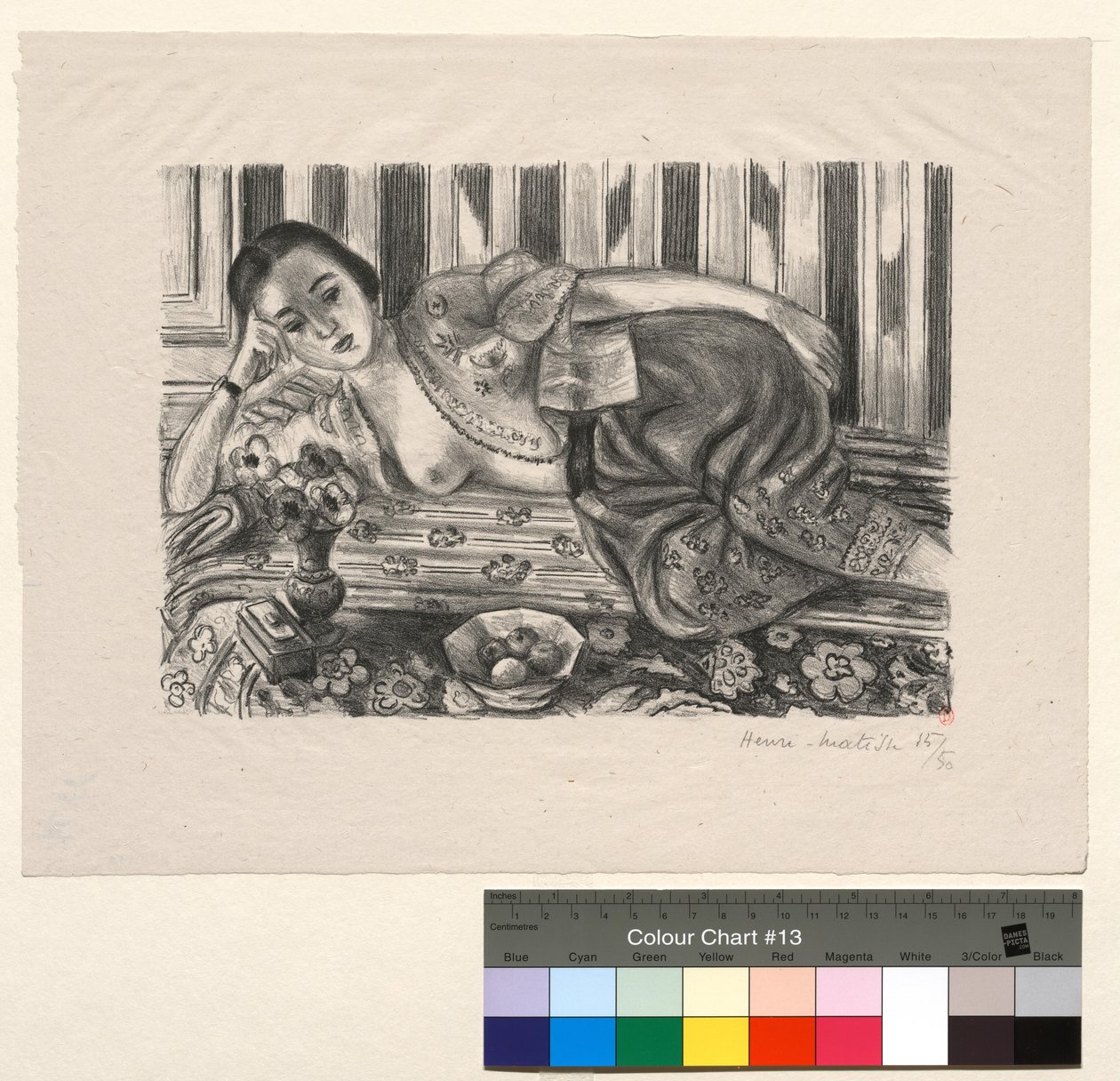 Odalisca com calças de cetim vermelho de Henri Matisse
