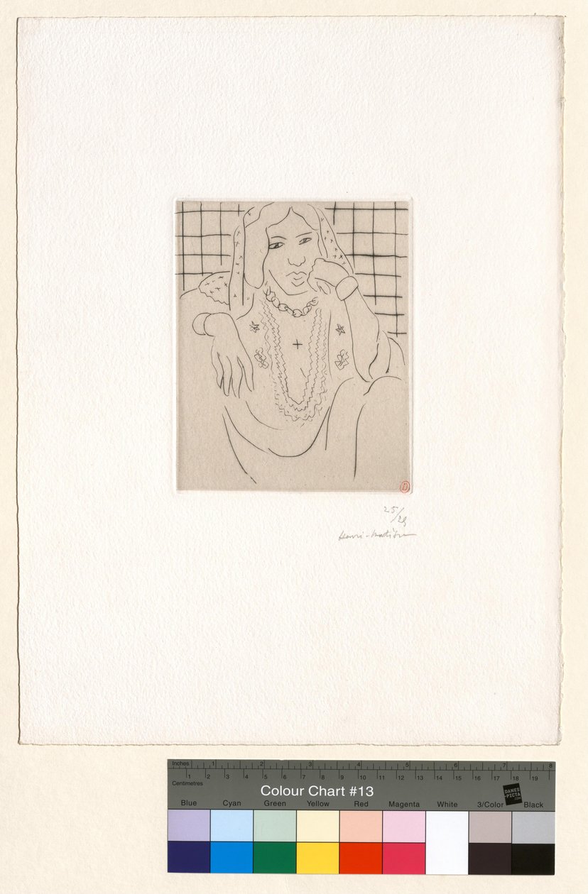 Odalisca sobre fundo axadrezado de Henri Matisse