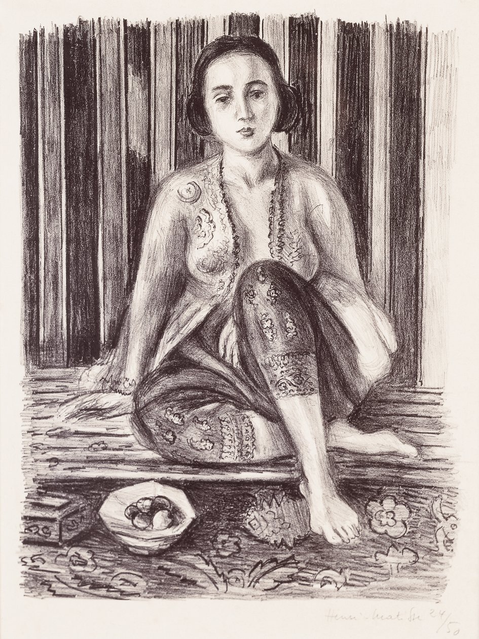 Odalisca com uma taça de fruta de Henri Matisse