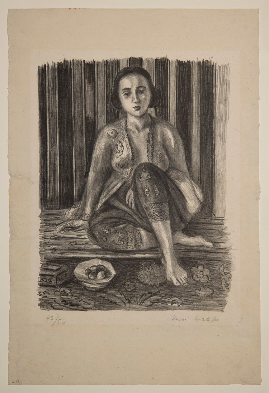 Odalisca com uma taça de fruta de Henri Matisse