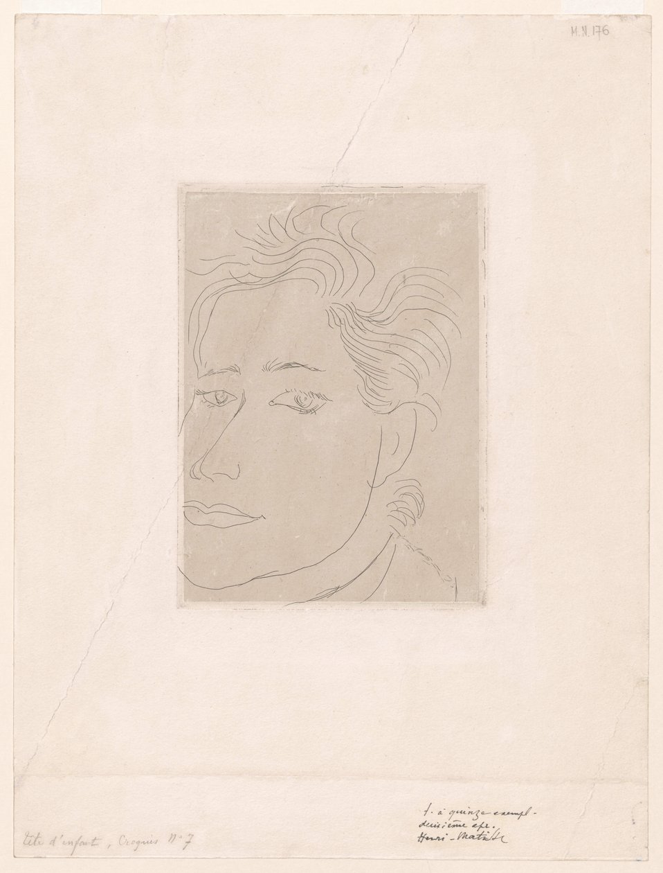 Outamaro, retrato de Margot Matisse de Henri Matisse