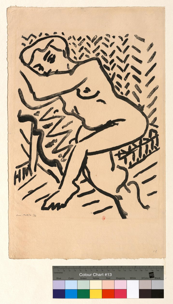 Pequeno bosque claro ou mulher nua sentada, de três quartos de Henri Matisse