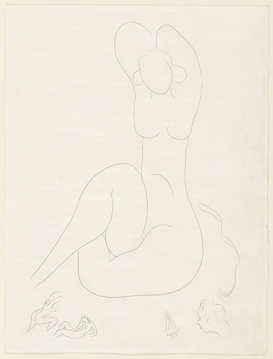 Vários sonetos: "Quelle soie...", placa 28 de Poesies de Mallarmé de Henri Matisse