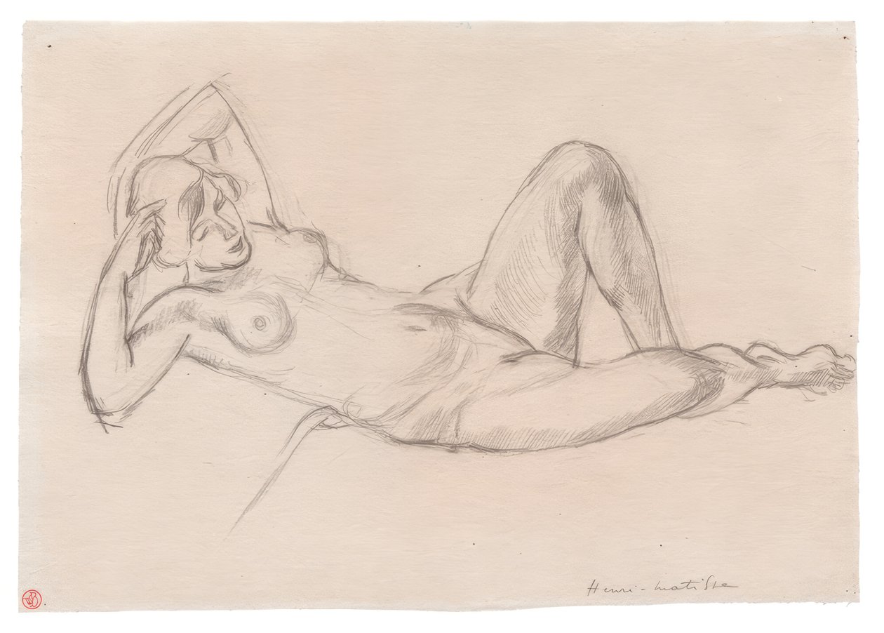 Nu feminino reclinado com o joelho levantado de Henri Matisse