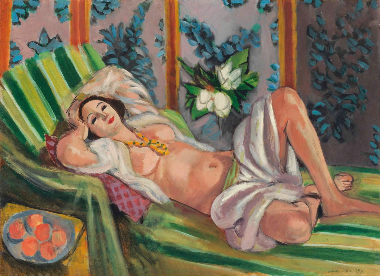 Odalisca reclinada com magnólias de Henri Matisse