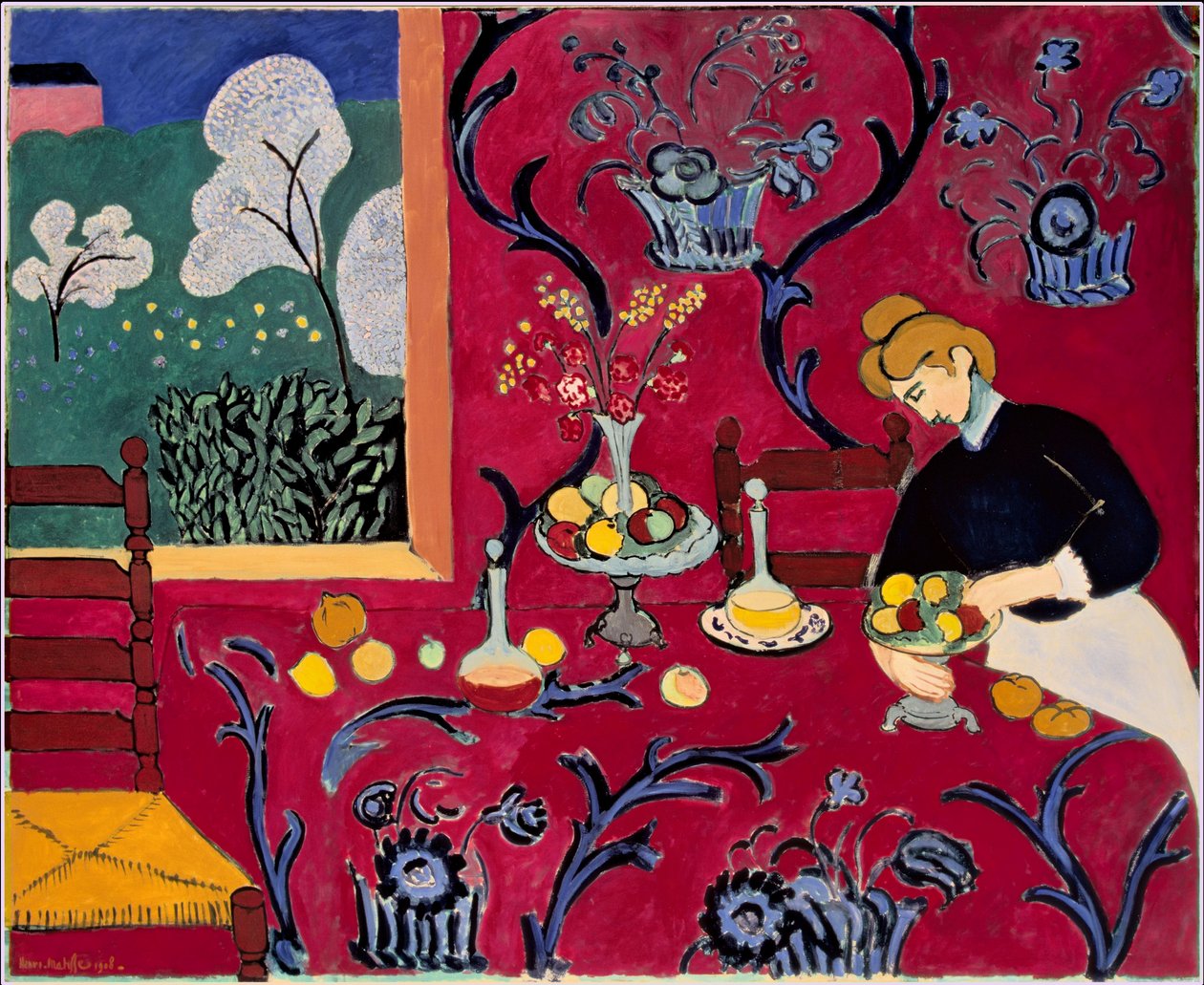 Quarto vermelho (Harmonia em vermelho) de Henri Matisse