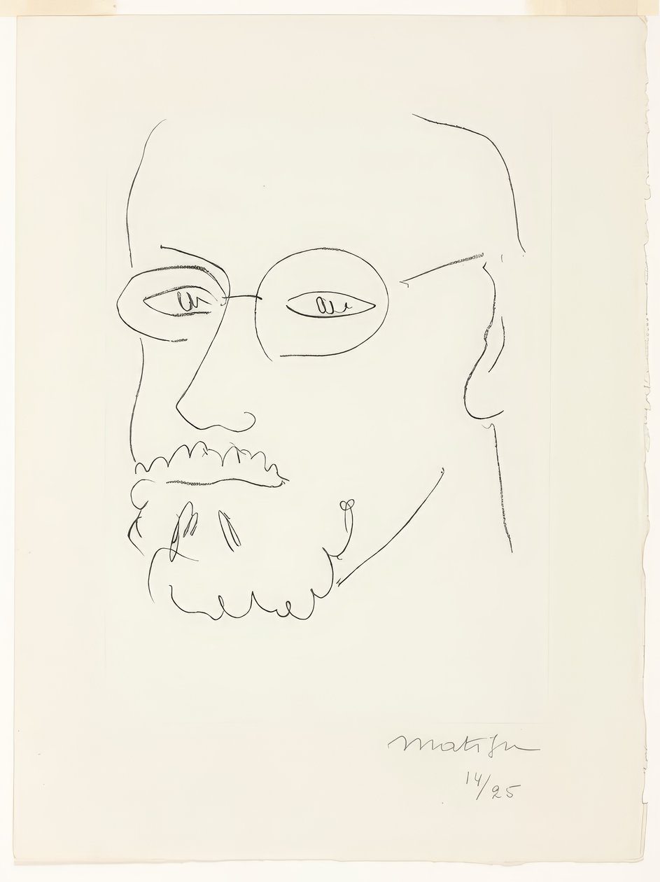 Autorretrato, vista de três quartos de Henri Matisse