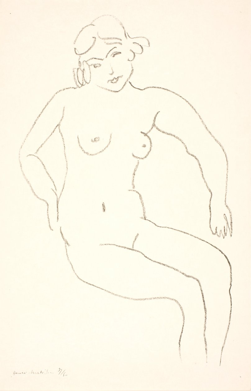 Modelo feminina nua sentada de Henri Matisse