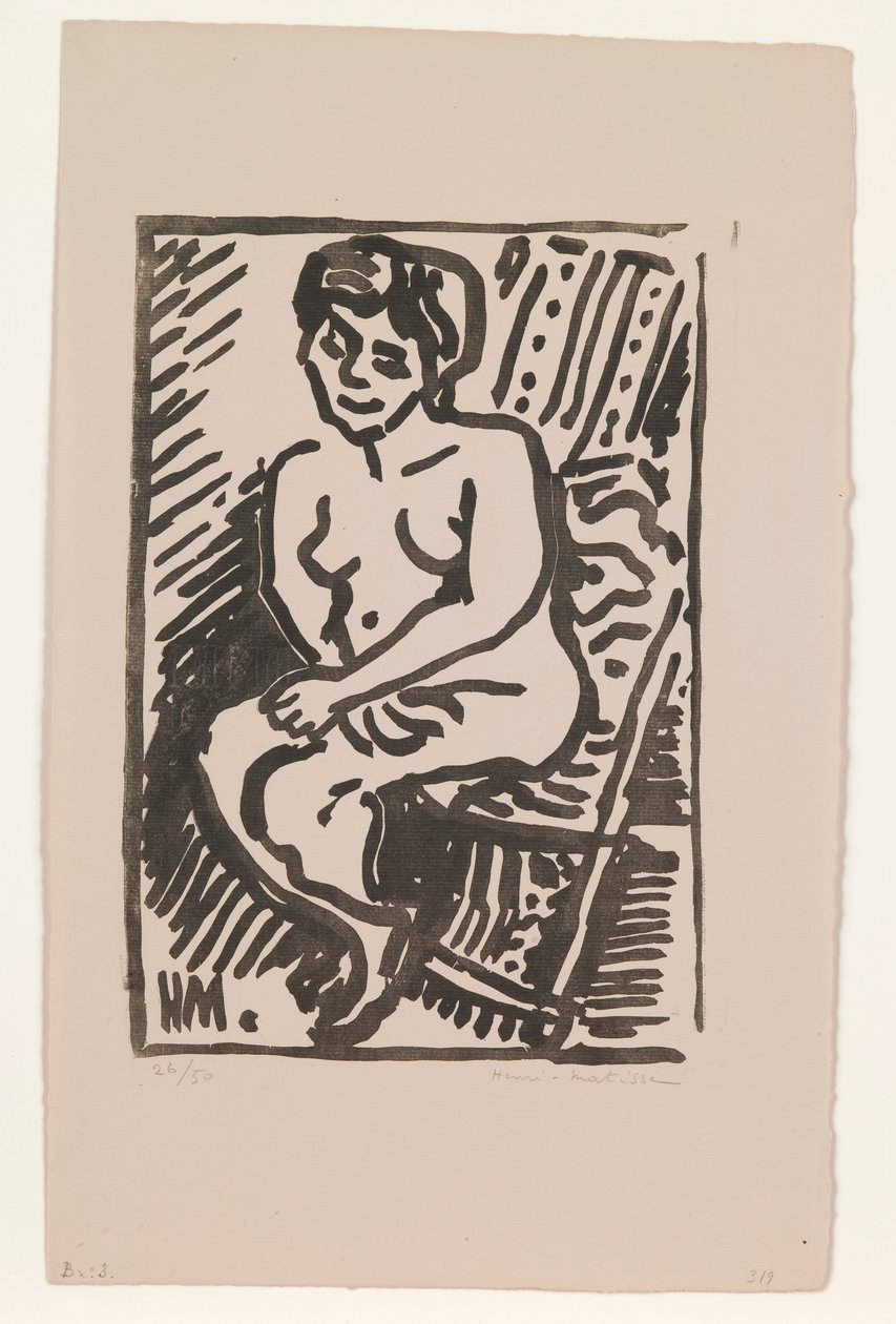 Pequena xilogravura preta de Henri Matisse