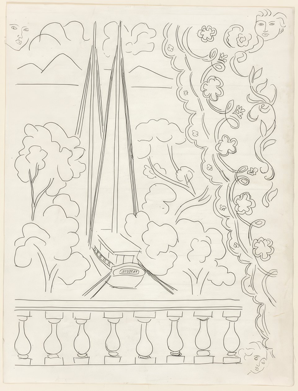 Soupir, prato cinco de Poesies de Mallarmé de Henri Matisse