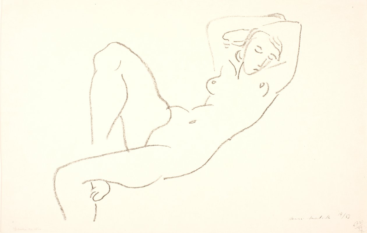 Mulher adormecida e nua de Henri Matisse