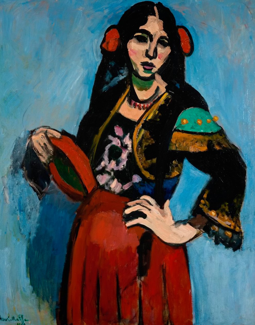 Mulher espanhola com um pandeiro de Henri Matisse