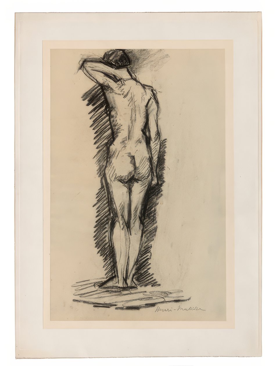 Nu feminino em pé visto de trás de Henri Matisse