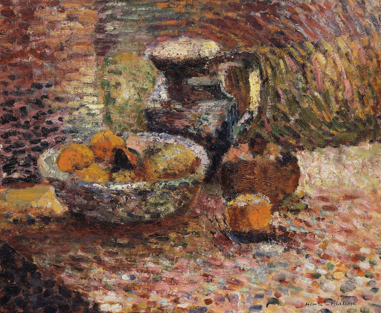 Natureza-morta com jarro e frutos de Henri Matisse