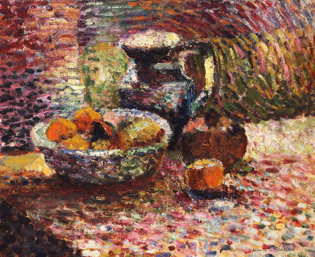 Natureza morta com jarro e fruta de Henri Matisse