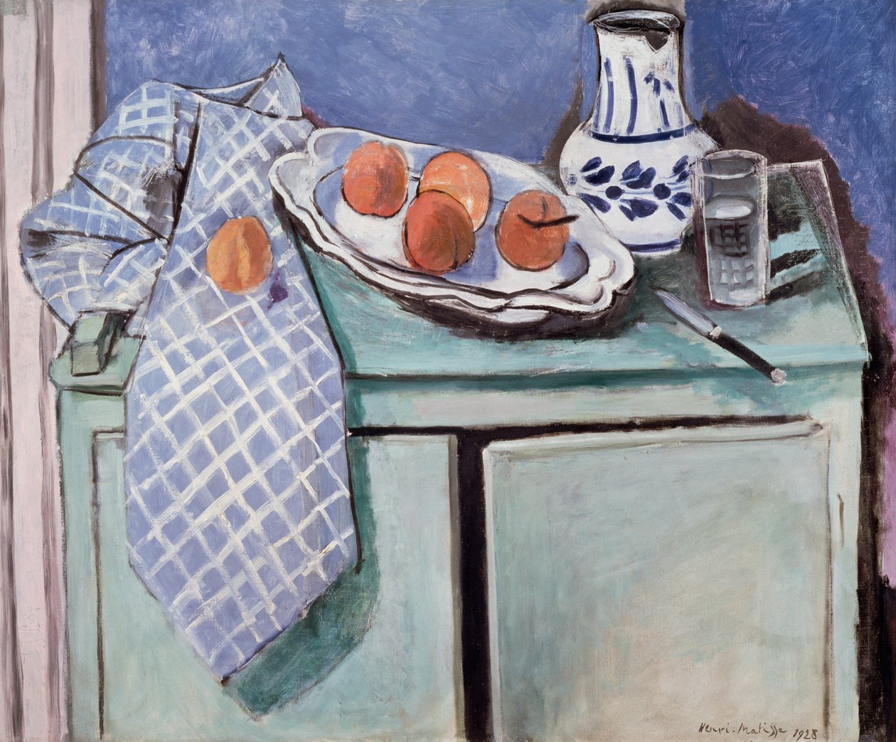 Natureza morta sobre um aparador verde de Henri Matisse