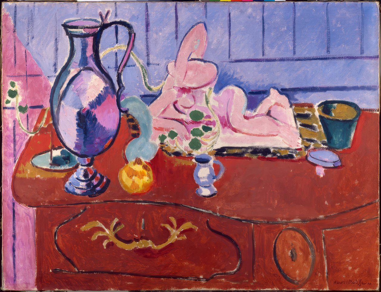Natureza morta com jarro de estanho de Henri Matisse