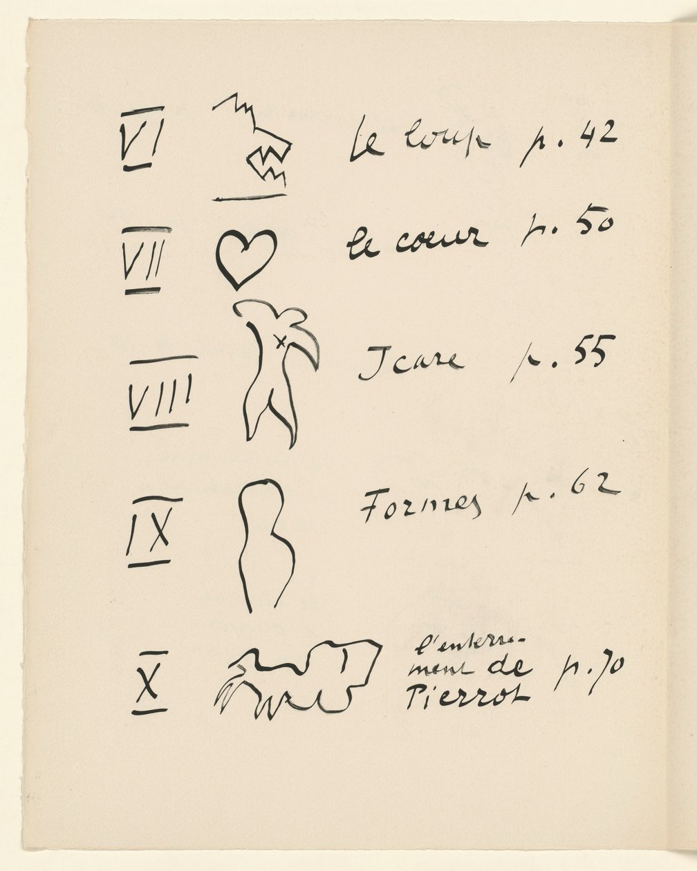 Tabela das imagens 2. De "Jazz". P. 150 de Henri Matisse